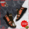 NFL Custom Name Cleveland Browns Christmas Max Soul Shoes Running Sneakers
