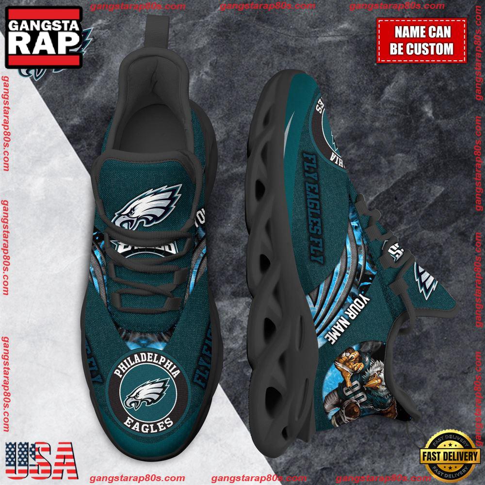 NFL Custom Name Philadelphia Eagles Max Soul Shoes Running Sneakers