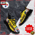 NFL Custom Name Pittsburgh Steelers Max Soul Shoes Running Sneakers