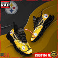 NFL Custom Name Pittsburgh Steelers Max Soul Shoes Running Sneakers