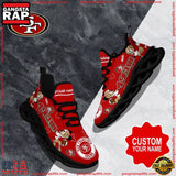 NFL Custom Name San Francisco 49ers Christmas Max Soul Shoes Running Sneakers