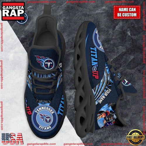 NFL Custom Name Tennessee Titans Max Soul Shoes Running Sneakers