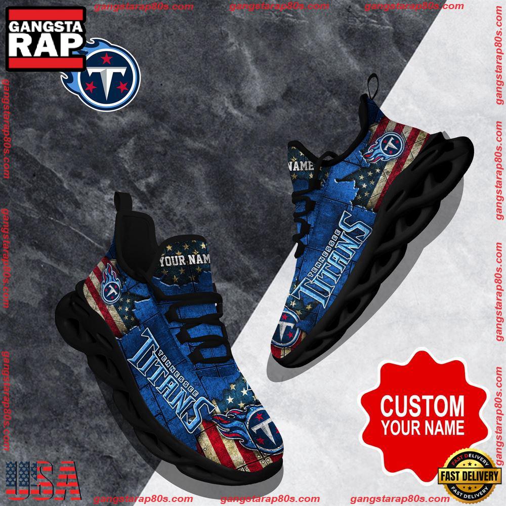 NFL Custom Name Tennessee Titans Max Soul Shoes Running Sneakers