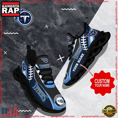 NFL Custom Name Tennessee Titans Shoes Sport Loves Max Soul Shoes Running Sneakers