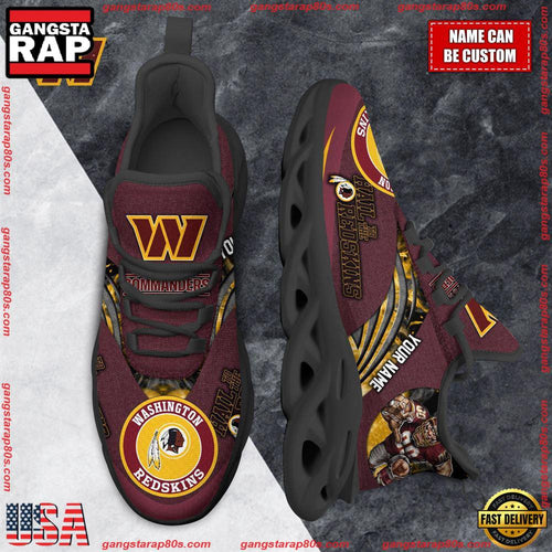 NFL Custom Name Washington Commanders Max Soul Shoes Running Sneakers