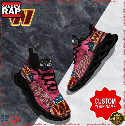 NFL Custom Name Washington Commanders Max Soul Shoes Running Sneakers