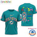 NFL Miami Dolphins 2025 Autism Awareness 3D Shirt
