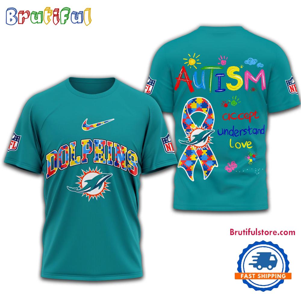 NFL Miami Dolphins 2025 Autism Awareness 3D Shirt