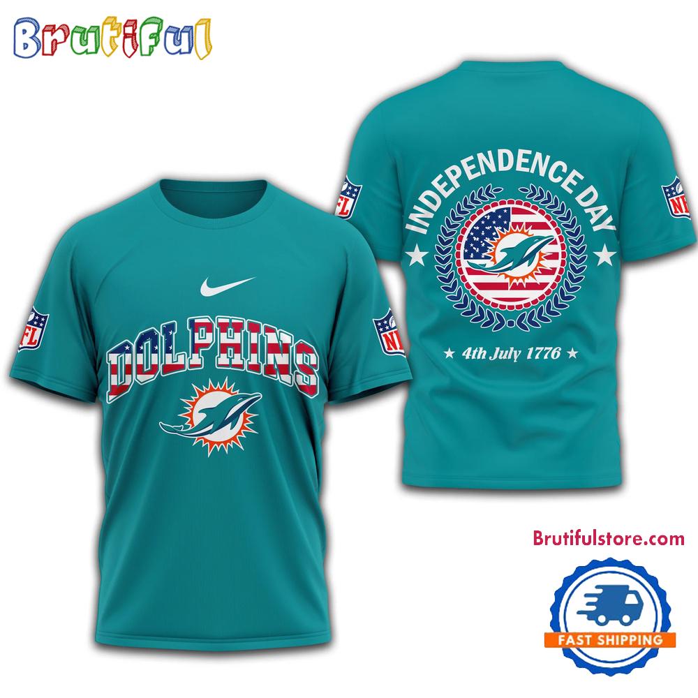NFL Miami Dolphins 2025 Independence Day All Over Print Shirt