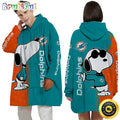NFL Miami Dolphins Blanket Hoodie For Fans Unisex Hoodie