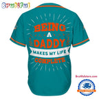 NFL Miami Dolphins Football Being A Daddy Father’s Day Baseball Jersey