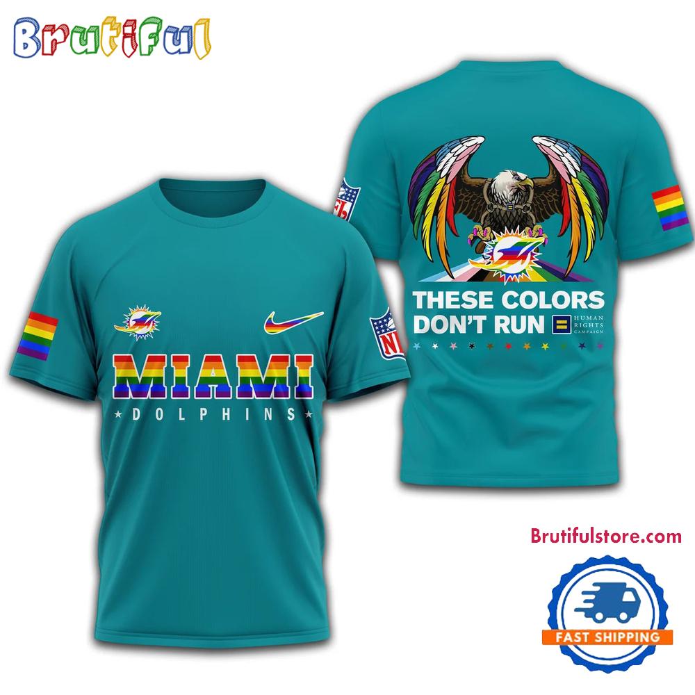 NFL Miami Dolphins Football Human Rights Campaign LGBT 2025 3D Shirt