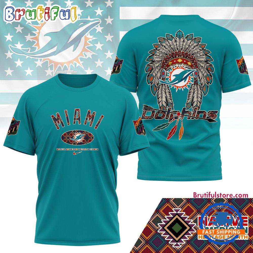 NFL Miami Dolphins Football Native American Heritage Month Unisex 3D Shirt