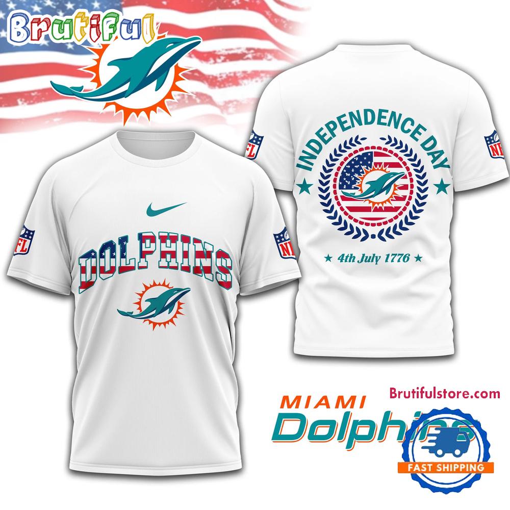 NFL Miami Dolphins Football Team Independence Day New Design 3D Shirt