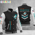 NFL Miami Dolphins Football Team Personalized Varsity Baseball Jacket