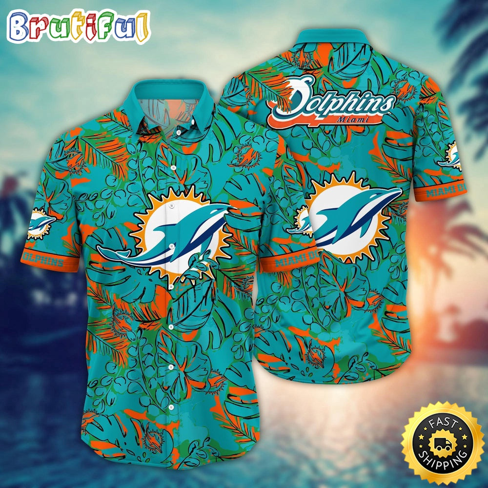 NFL Miami Dolphins Hawaii Shirt Flower Tropical Holiday Attire