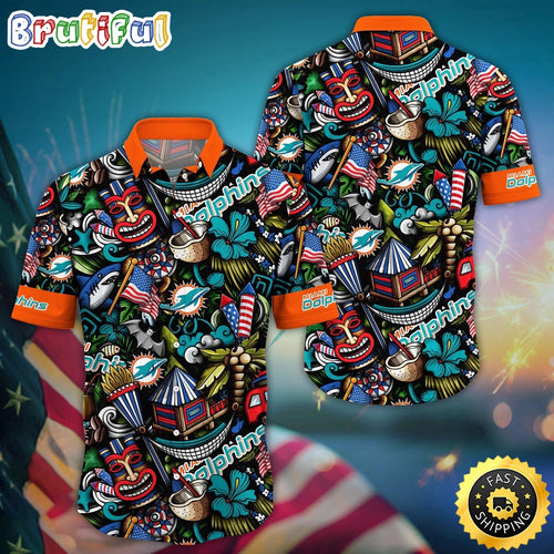 NFL Miami Dolphins Hawaii Shirt Tiki Me Off Aloha Shirt