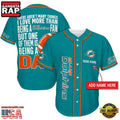 NFL Custom Name Miami Dolphins I Love Being A Dad Father’s Day New Design Baseball Jersey Shirt
