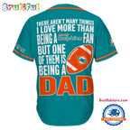 NFL Miami Dolphins I Love Being A Dad Father’s Day Baseball Jersey