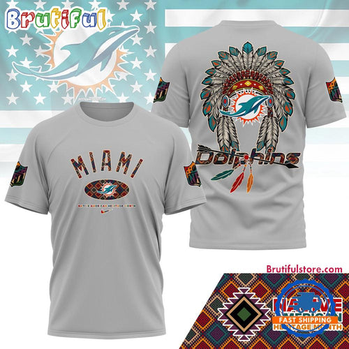 NFL Miami Dolphins Native American Heritage Month New 3D Shirt