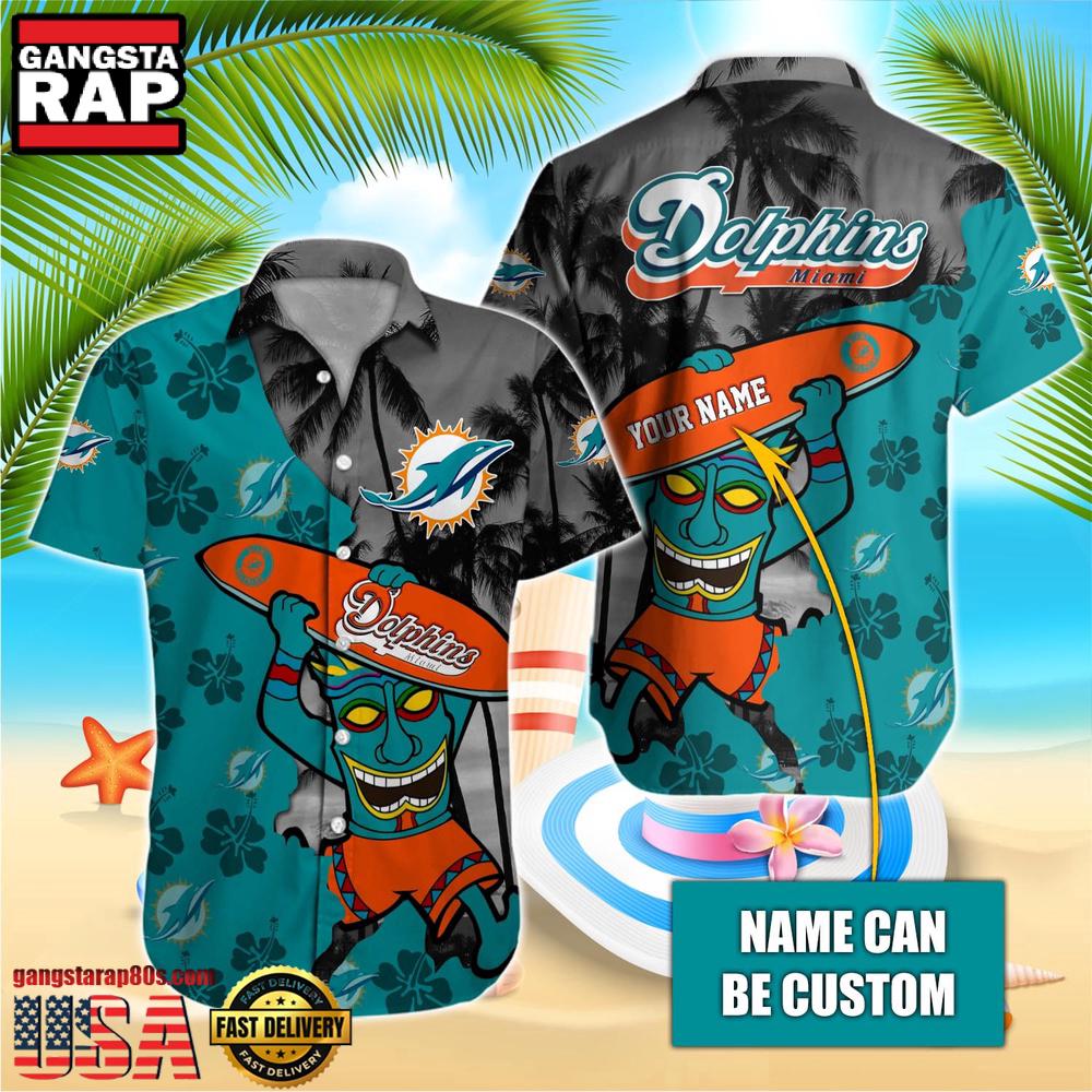 NFL Miami Dolphins Retro Custom Hawaiian Shirts For Men Women