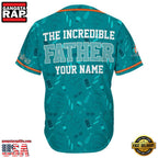 NFL Custom Name Miami Dolphins The Increadible Father New Design Baseball Jersey Shirt