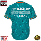 NFL Custom Name Miami Dolphins The Increadible Step Father’s Day New Design Baseball Jersey Shirt