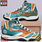 NFL Miami Dolphins Unique Design Air Jordan 11 Sneaker