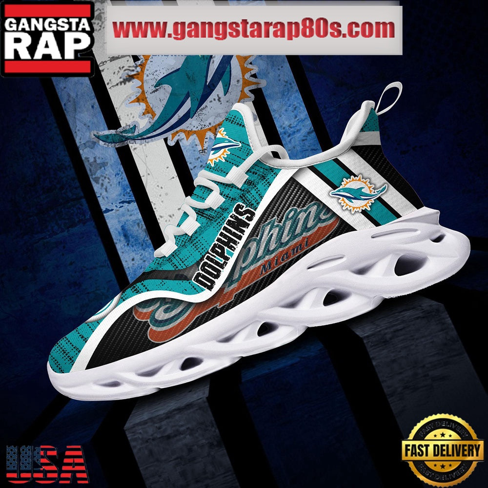 NFL Miami Dolphins Unique Design Max Soul Shoes Running Sneakers