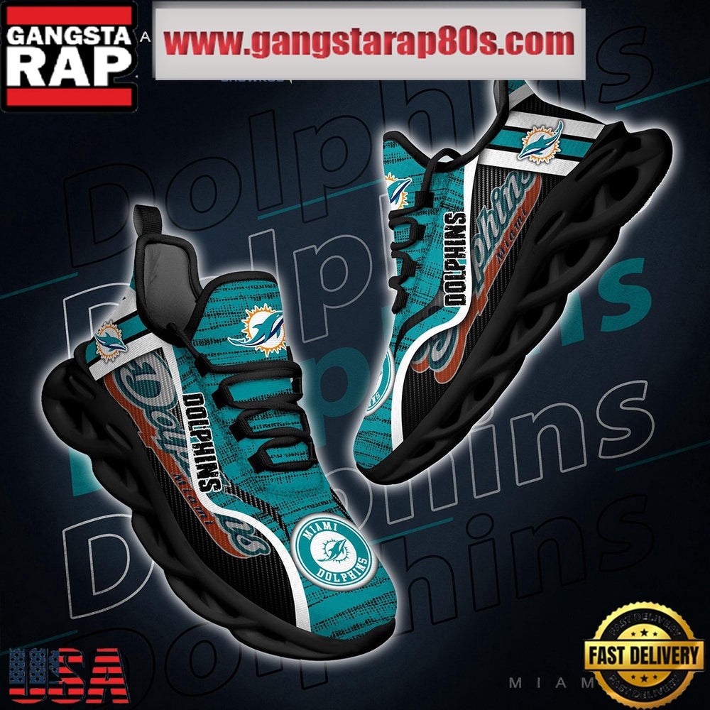 NFL Miami Dolphins Unique Design Max Soul Shoes Running Sneakers