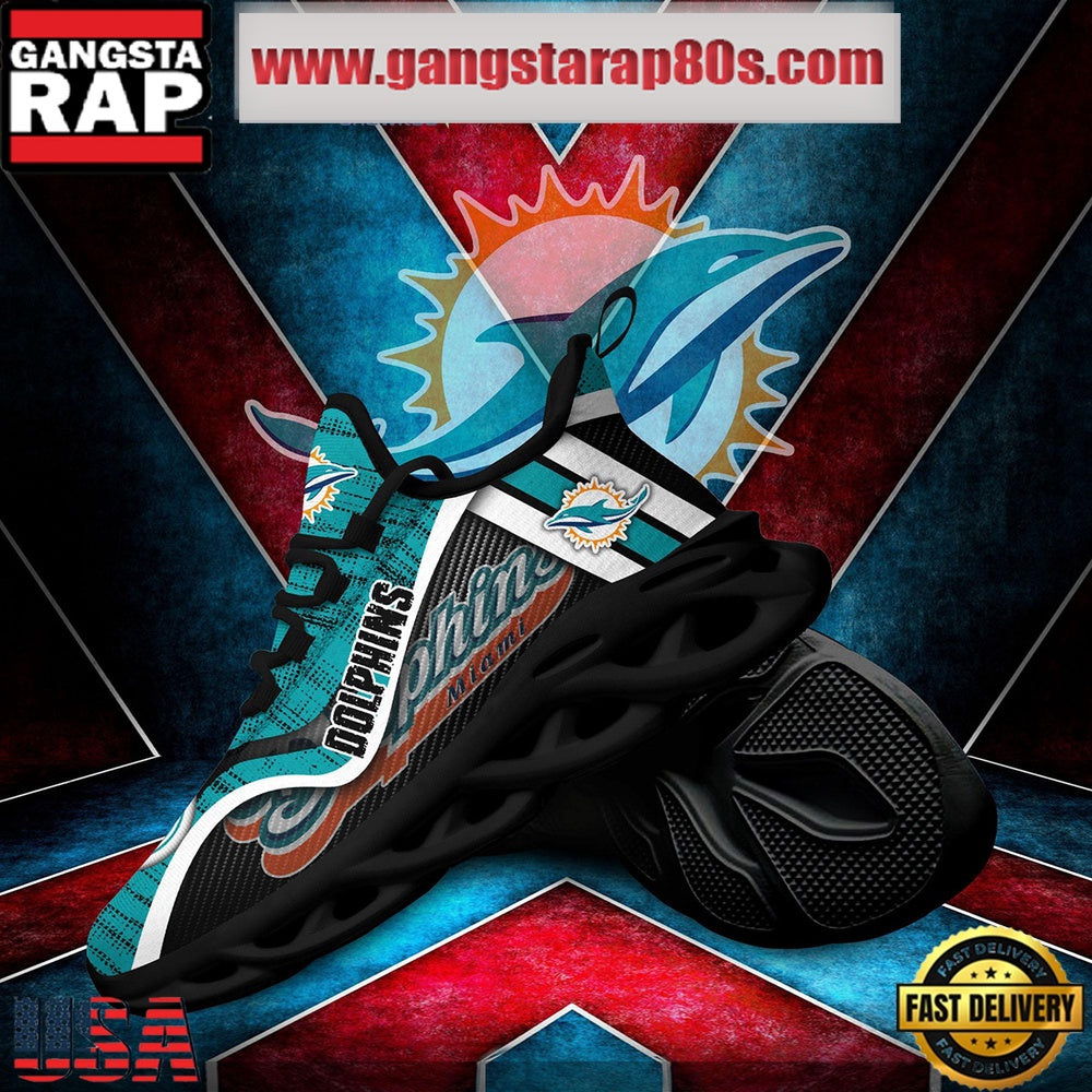 NFL Miami Dolphins Unique Design Max Soul Shoes Running Sneakers