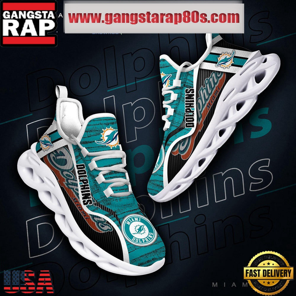 NFL Miami Dolphins Unique Design Max Soul Shoes Running Sneakers