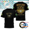 NFL Miami Dolphins US Army Military Police Veteran 3D Shirt