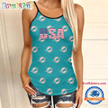 NFL Miami Dolphins USA Independence Day Women’s Criss Cross Tank Top