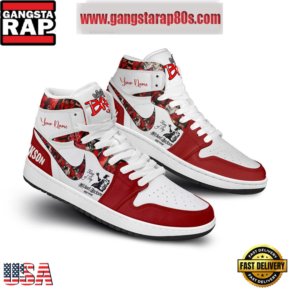 Michael Jackson Fan Love Personalized Air Jordan 1 Sneakers Shoes