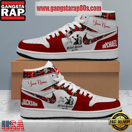 Michael Jackson Fan Love Personalized Air Jordan 1 Sneakers Shoes