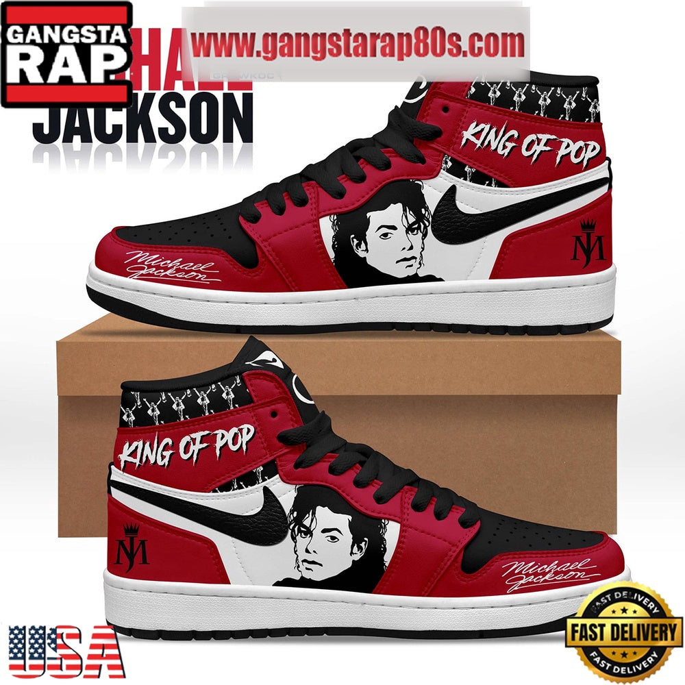 Michael Jackson King Of Pop Fan Air Jordan 1 Sneakers Shoes