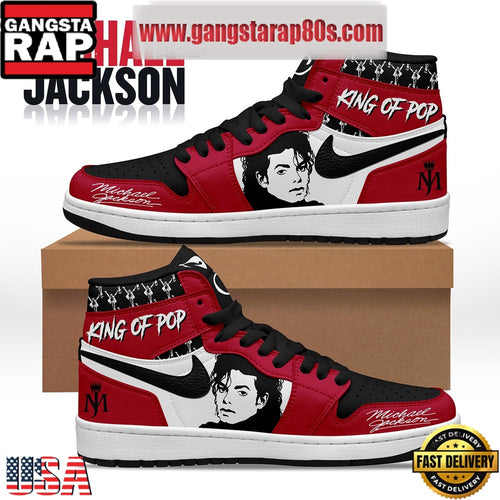 Michael Jackson King Of Pop Fan Air Jordan 1 Sneakers Shoes