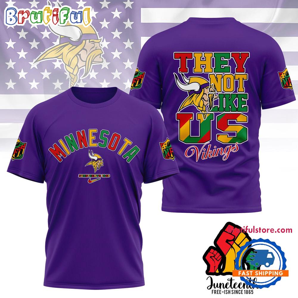 NFL Minnesota Vikings 2025 Juneteenth Freedom Day 3D Shirt