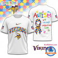 NFL Minnesota Vikings Autism Awareness Accept Understand Love All Over Print Shirt