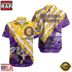 NFL Minnesota Vikings Football American Flag Mascot Custom Name Aloha Hawaiian Shirt