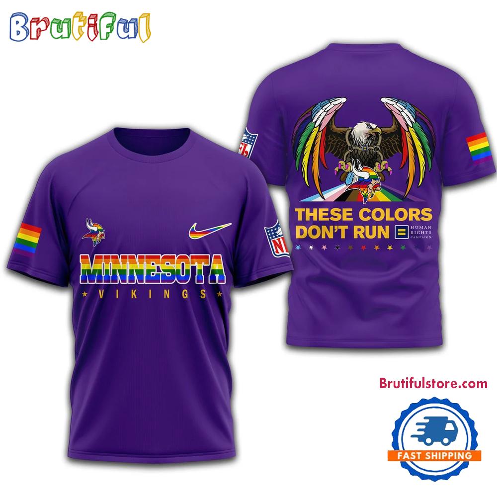 NFL Minnesota Vikings Football Human Rights Campaign LGBT 2025 3D Shirt