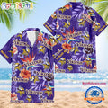 NFL Minnesota Vikings Football Team Flower Summer Design Hawaiian Button Shirt
