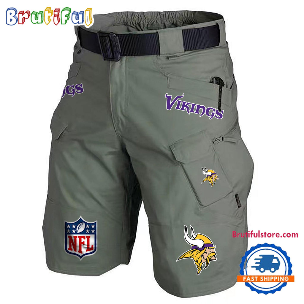 NFL Minnesota Vikings Football Team Military Tactical Shorts