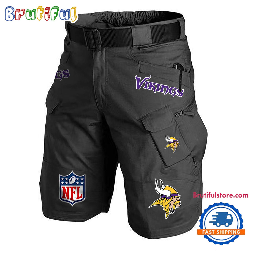 NFL Minnesota Vikings Football Team Military Tactical Shorts