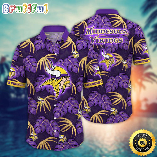 NFL Minnesota Vikings Hawaii Shirt Flower Beachy Keen Fashion