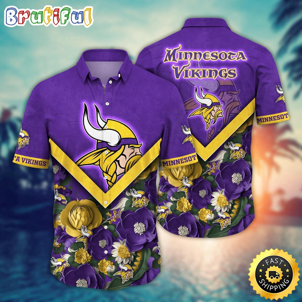 NFL Minnesota Vikings Hawaii Shirt Flower Summer Ready Shirts