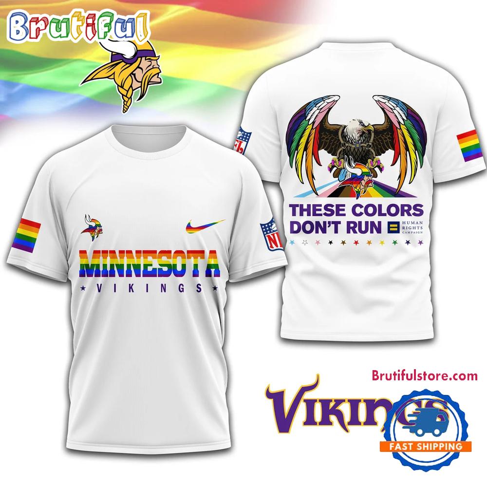 NFL Minnesota Vikings Human Rights Campaign LGBT Pride Month 3D T Shirt