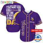 NFL Minnesota Vikings I Love Being A Dad Father’s Day Baseball Jersey