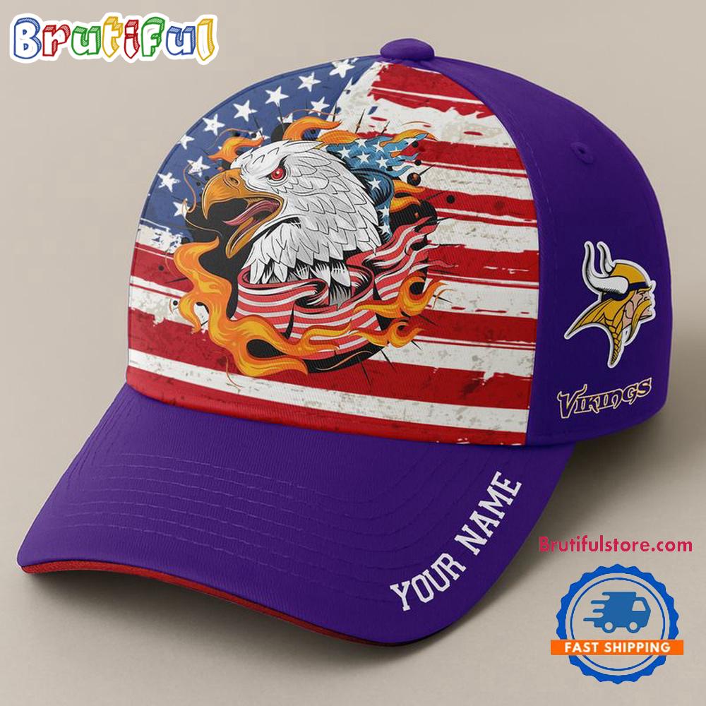 NFL Minnesota Vikings Independence Day Classic Cap, Football Happy 4th of July Cap Hats